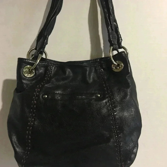 B. Makowsky Black leather hobo leather - Picture 2 of 8